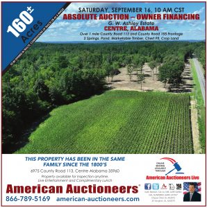 G. W. ASHLEY ESTATE 160+/- Acres