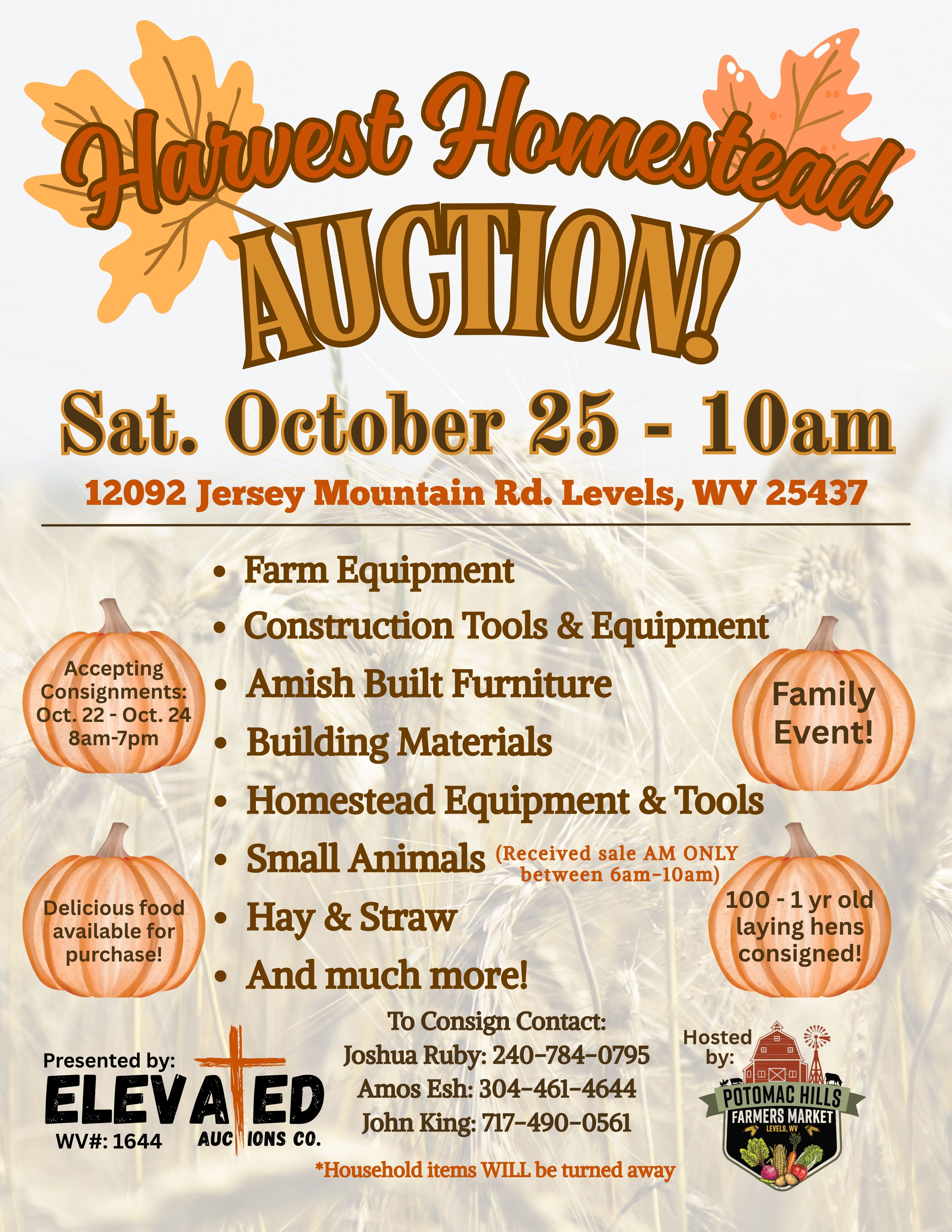 Harvest Homestead Auction