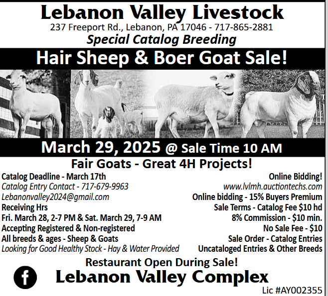 Hair Sheep and Boer Goat Sale