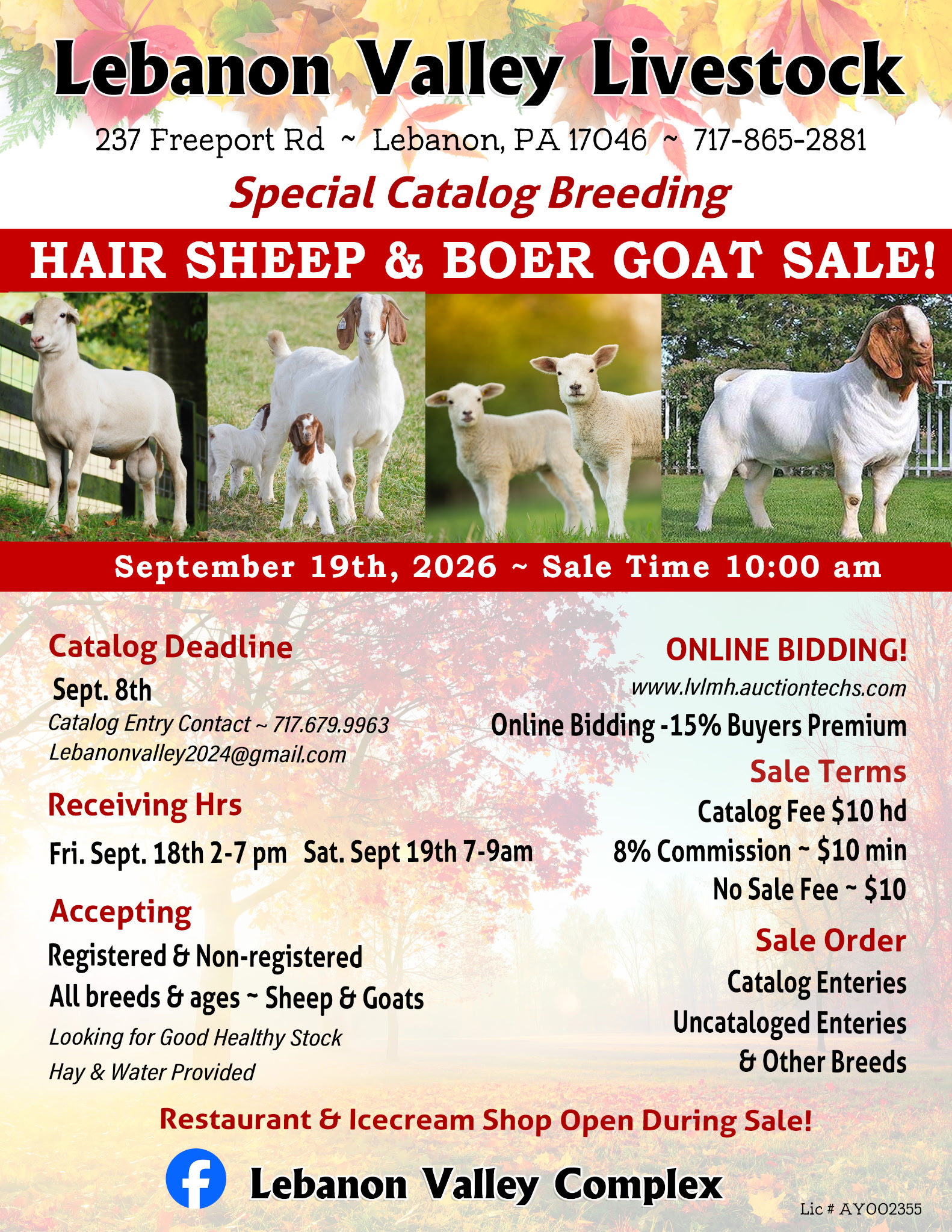 Special sheep and goat sale